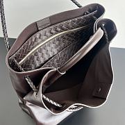 Fortok Bottega Veneta Andiamo Handbag Dark Brown 709683 42x35x18cm - 5