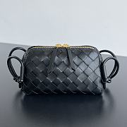 Fortok Bottega Veneta Intrecciato 15 Concert Pouch Black 18.5x11.5x8.5cm - 1