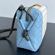 Fortok Bottega Veneta Small Loop Camera Bag Blue & White 796612 22x15.5x9cm - 5