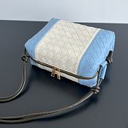 Fortok Bottega Veneta Small Loop Camera Bag Blue & White 796612 22x15.5x9cm - 3