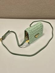 Fortok Prada Woven Small Bag Green 1MR024 11.5x8cm - 2