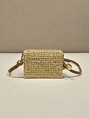 Fortok Prada Woven Small Bag Beige 1MR024 11.5x8cm - 3