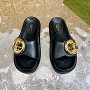 Fortok Gucci Marina Chain Slide Sandals in Black - 2