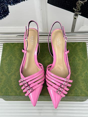 Fortok Gucci Women’s Slingback Pump in Pink