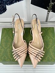 Fortok Gucci Women’s Slingback Pump in Beige - 1