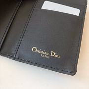 Fortok Dior Saddle Wallet Blue Oblique Jacquard 11x10x2cm - 3