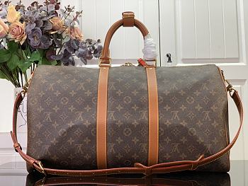 Fortok Louis Vuitton Keepall Bandoulière 50 Travel Bag Brown M11541 50x29x23cm