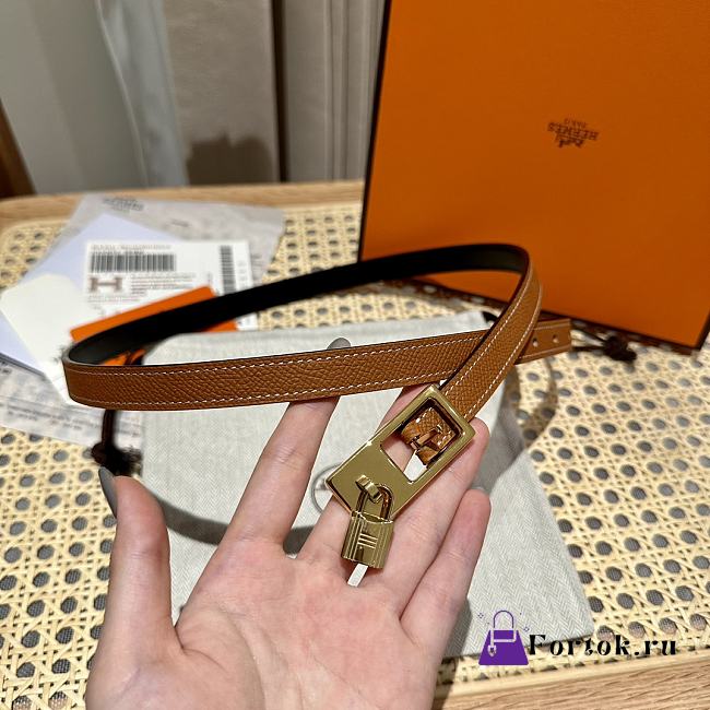 Hermes Swift and Epsom Double-sided Calfskin Leather Belt Brown & Black - 1