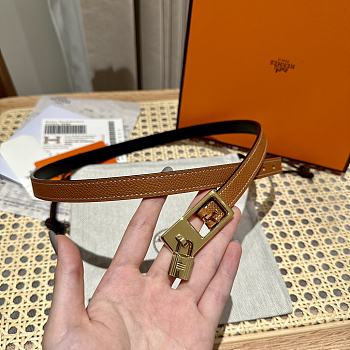 Hermes Swift and Epsom Double-sided Calfskin Leather Belt Brown & Black