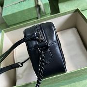 Fortok Gucci GG Marmont Mini Shoulder Bag Black 634936 18x12x6cm - 5