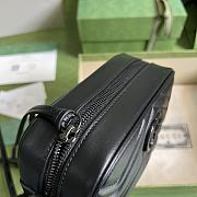 Fortok Gucci GG Marmont Mini Shoulder Bag Black 634936 18x12x6cm - 6