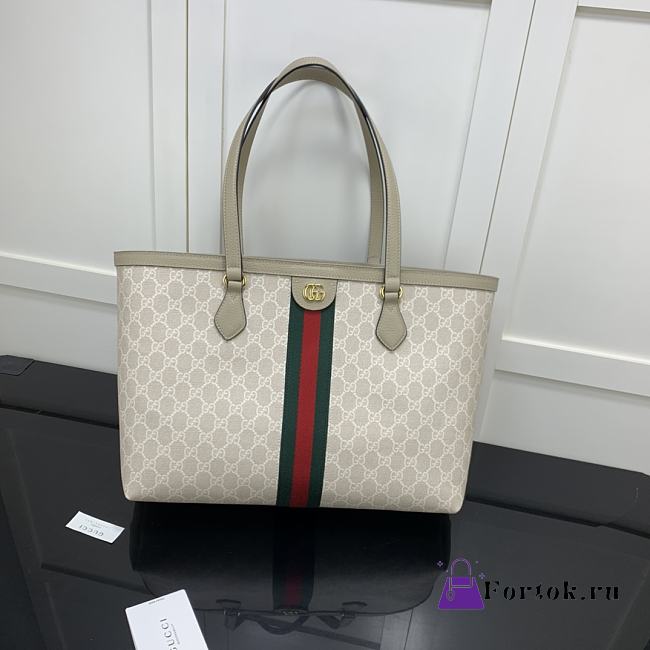 Fortok Gucci Ophidia Medium Tote Bag White 631685 38x28x14cm - 1