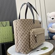 Fortok Gucci GG Tote Bag Beige & Ebony Original GG Canvas 802166 45x32x15cm - 5