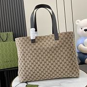 Fortok Gucci GG Tote Bag Beige & Ebony Original GG Canvas 802166 45x32x15cm - 3