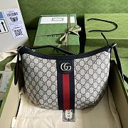 Fortok Gucci Ophidia GG Crossbody Bag Beige/Blue 598125 30x22x5.5cm - 1