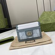 Fortok Gucci Ophidia Monogram Card Holder Blue 523159 10x7.5cm - 1
