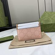 Fortok Gucci Ophidia Monogram Card Holder Pink 523159 10x7.5cm - 5