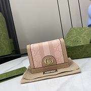 Fortok Gucci Ophidia GG Card Case Wallet Pink 523155 11x8.5x3cm - 1