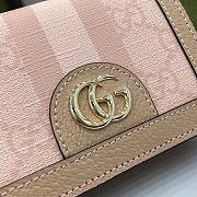 Fortok Gucci Ophidia GG Card Case Wallet Pink 523155 11x8.5x3cm - 4