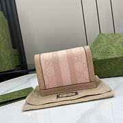 Fortok Gucci Ophidia GG Card Case Wallet Pink 523155 11x8.5x3cm - 3