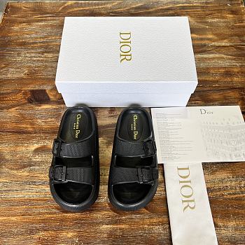 Fortok Dior 24SS Summer Beach Slippers Black