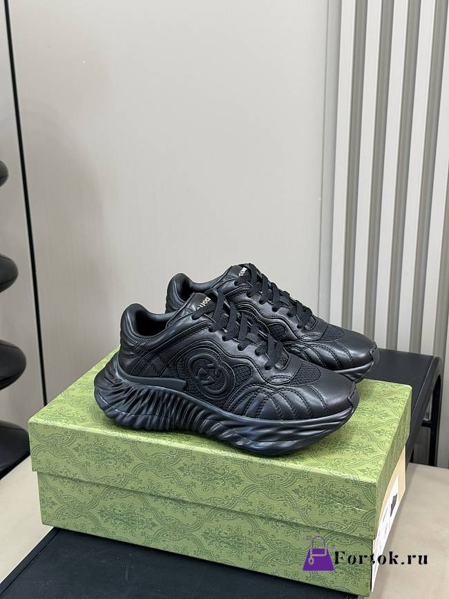 Fortok Gucci Ripple Trainer in Black - 1
