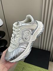 Fortok Gucci Ripple Trainer in Silver - 3