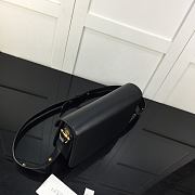 Fortok Gucci Horsebit 1955 Shoulder Bag In Black 602204 25x18x8cm - 2