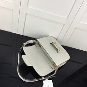 Fortok Gucci Horsebit 1955 Shoulder Bag In White 602204 25x18x8cm - 6