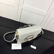 Fortok Gucci Horsebit 1955 Shoulder Bag In White 602204 25x18x8cm - 5