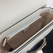 Fortok Gucci Horsebit 1955 Shoulder Bag In White 602204 25x18x8cm - 2