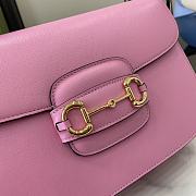 Fortok Gucci Horsebit 1955 Shoulder Bag In Pink 602204 25x18x8cm - 4