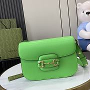 Fortok Gucci Horsebit 1955 Shoulder Bag In Green 602204 25x18x8cm - 1