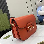 Fortok Gucci Horsebit 1955 Shoulder Bag In Orange 602204 25x18x8cm - 5