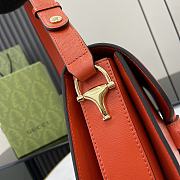 Fortok Gucci Horsebit 1955 Shoulder Bag In Orange 602204 25x18x8cm - 3