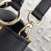 Fortok Louis Vuitton Capucines MM Bag Black Taurillon Leather Gold-color Hardware M56669 27x18x9cm - 5