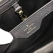 Fortok Louis Vuitton Capucines MM Bag Black Taurillon Leather Gold-color Hardware M56669 27x18x9cm - 6