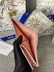 Fortok Dior Lady Mini Wallet In Pink Cannage Lambskin 11x9cm - 2