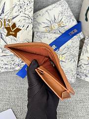 Fortok Dior Lady Mini Wallet In Brown Cannage Lambskin 11x9cm - 4