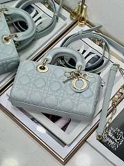 Fortok Dior Lady D-Joy Bag Light Blue 22.5cm  - 5