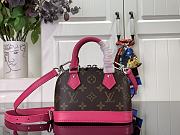 Fortok Louis Vuitton Nano Alma Bag Brown and Pink M82717 18x12x8cm - 1