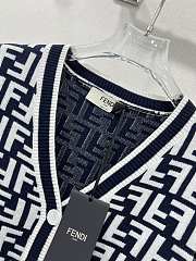 Fortok Fendi FF Motif V-Neck Cardigan Black & White  - 5