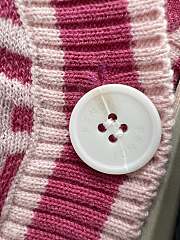  Fortok Fendi FF Motif V-Neck Cardigan Pink & White - 4