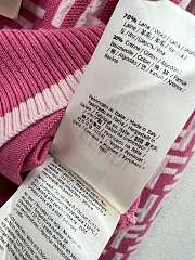  Fortok Fendi FF Motif V-Neck Cardigan Pink & White - 3