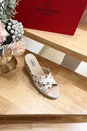 Fortok Valentino Garavani Lace-up Wedge Sandals White - 5
