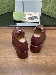 Fortok Gucci Horsebit Platform Loafer Burgundy - 6