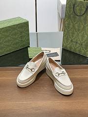 Fortok Gucci Horsebit Platform Loafer White - 1