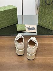 Fortok Gucci Horsebit Platform Loafer White - 3