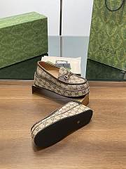 Fortok Gucci Horsebit Platform Loafer Beige & Brown - 6