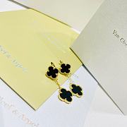 Fortok Van Cleef & Arpels Double Four-leaf Clover Black in Gold/Silver - 6